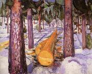 Edvard Munch Yellow Wood painting